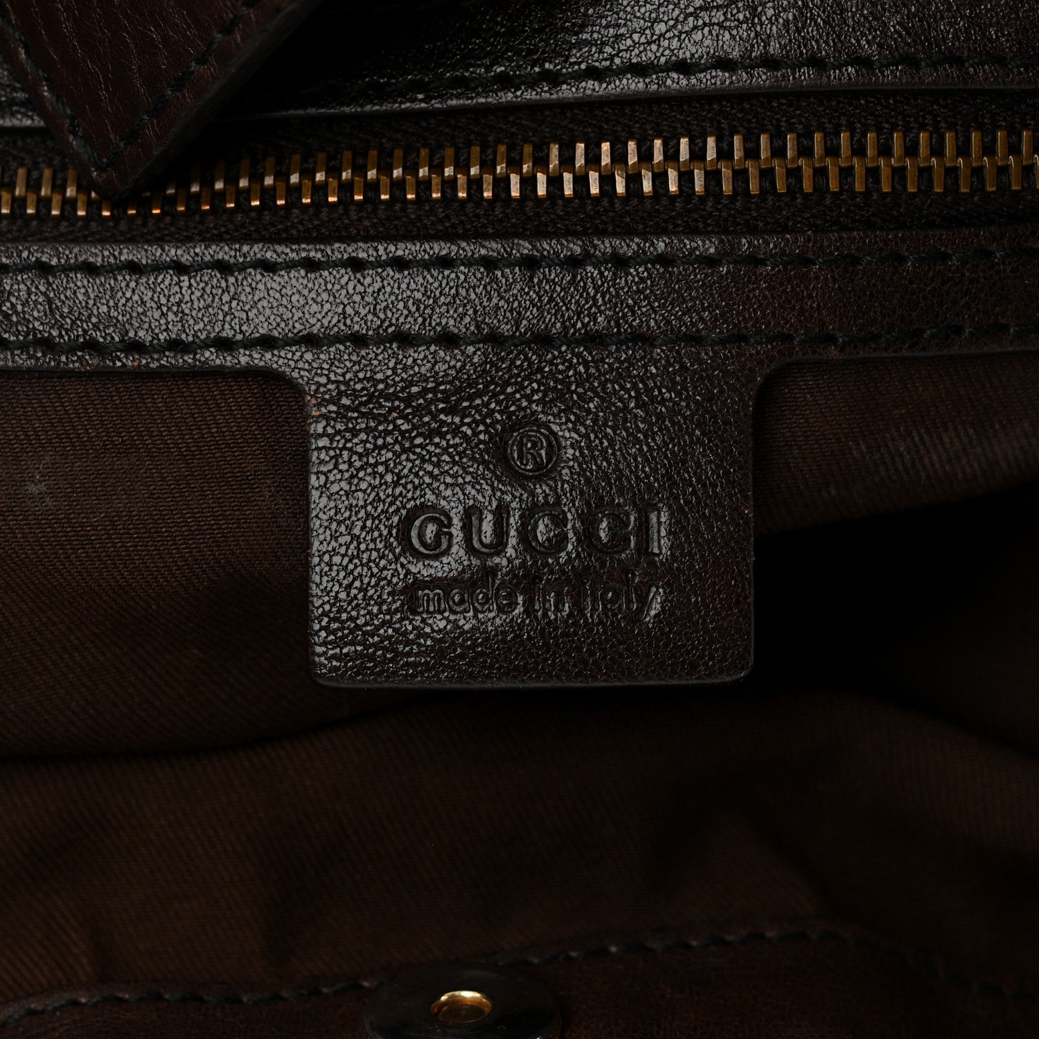 Gucci Monogram Medium Jockey Tote Dark Brown 6 of 12