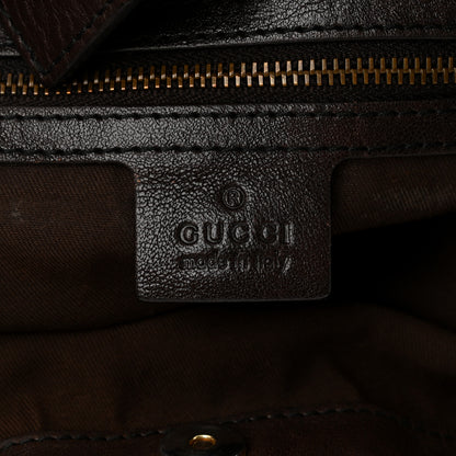 Gucci Monogram Medium Jockey Tote Dark Brown 6 of 12