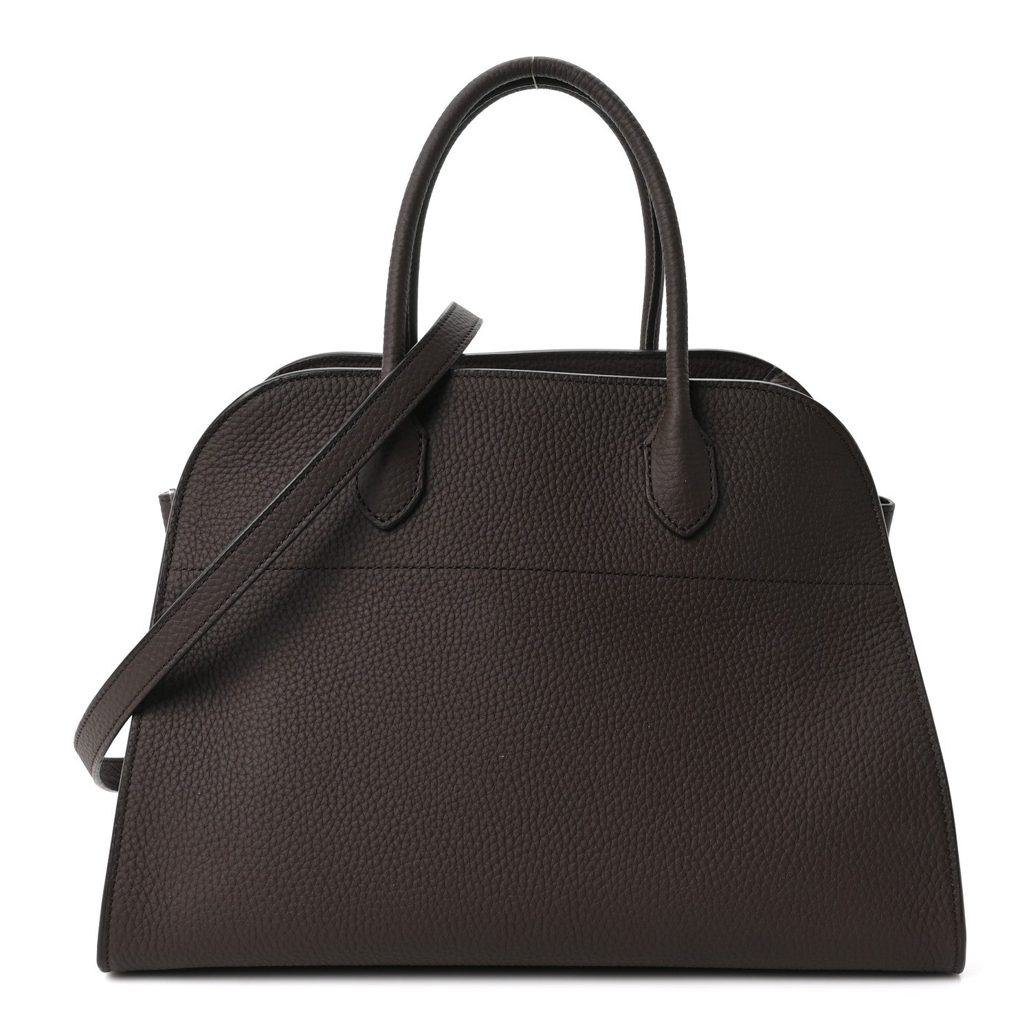 The Row Matte Grained Calfskin Soft Margaux 12 Deep Brown 1 of 9