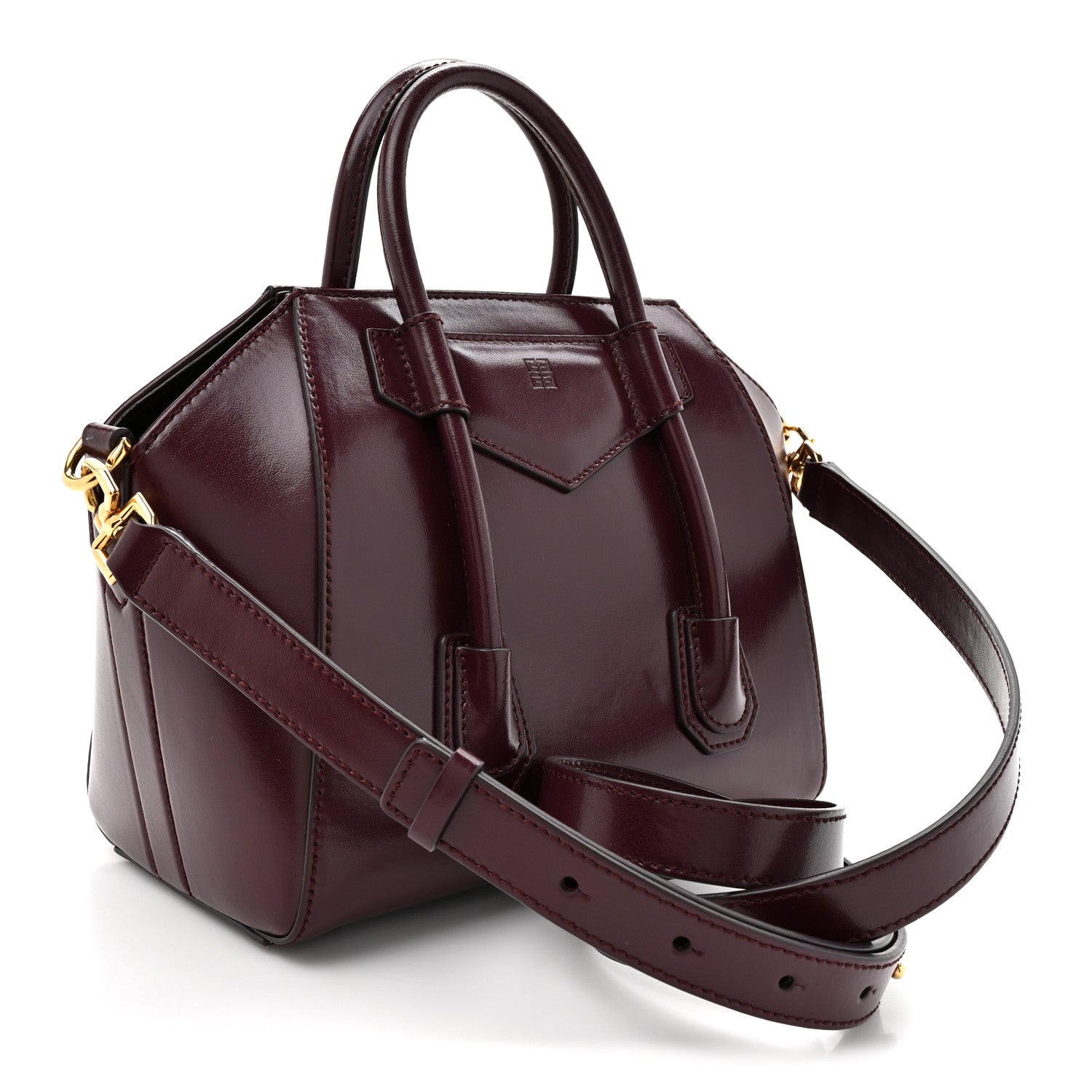 Givenchy Box Calfskin Mini Lock Antigona Oxblood Red 3 of 13