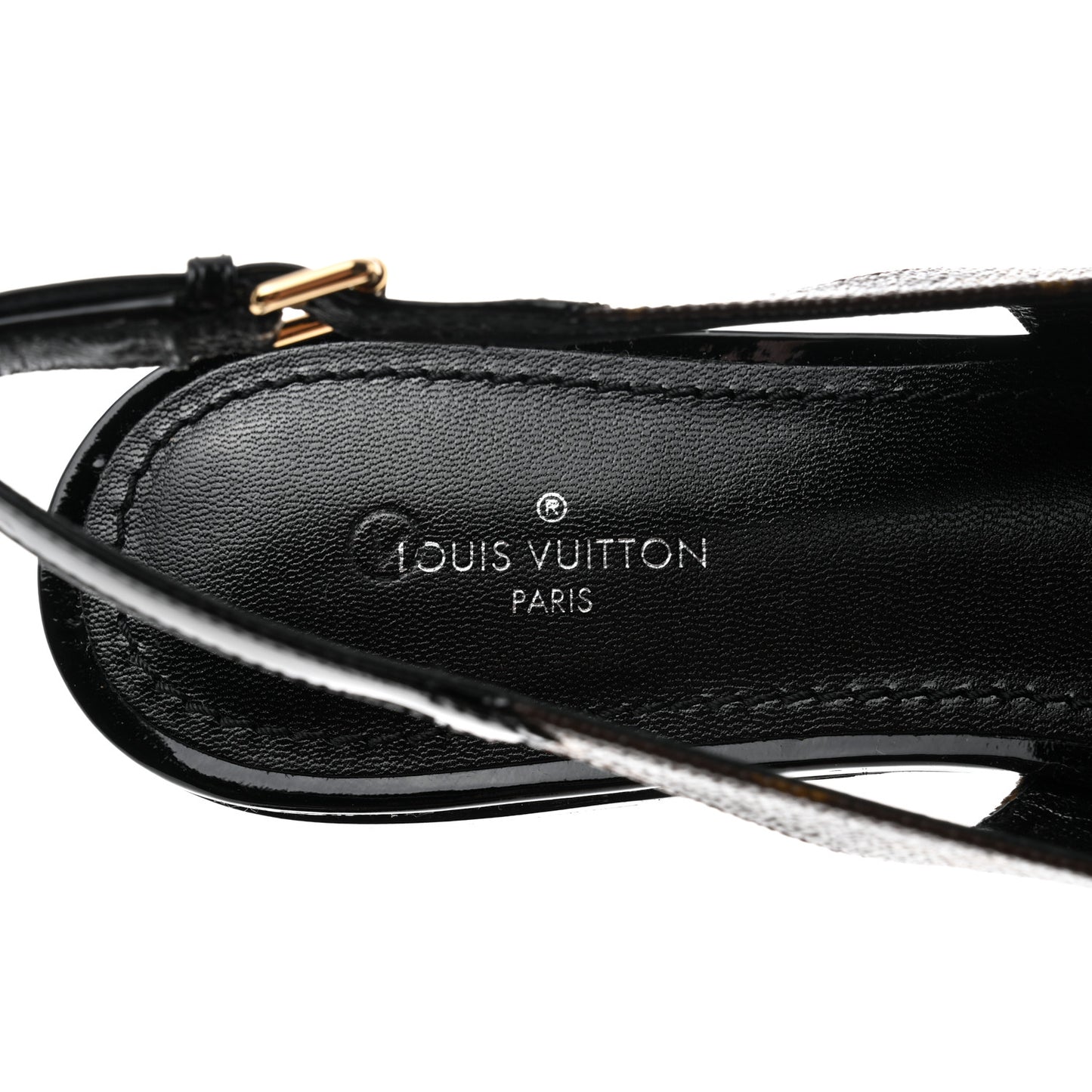 Patent Monogram Cherie Slingback Ballerina Flats 37