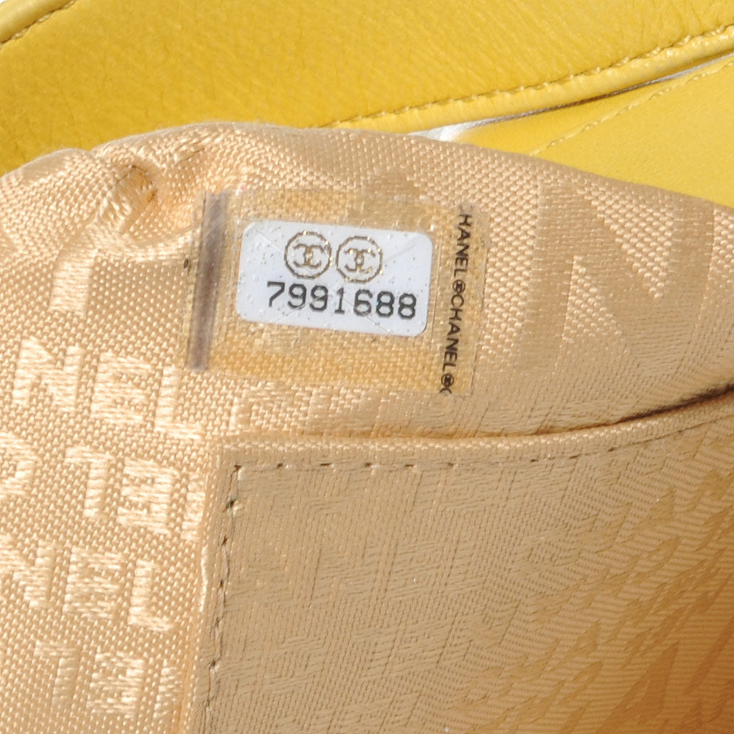 Chanel Lambskin Chocolate Bar Quilted Small Shoulder Bag Chartreuse 7 of 7