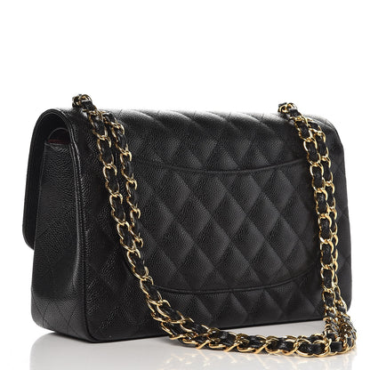 Chanel Caviar Quilted Jumbo Double Flap Black 4 of 9