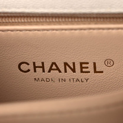 Chanel Caviar Quilted Mini Coco Handle Flap White 6 of 11