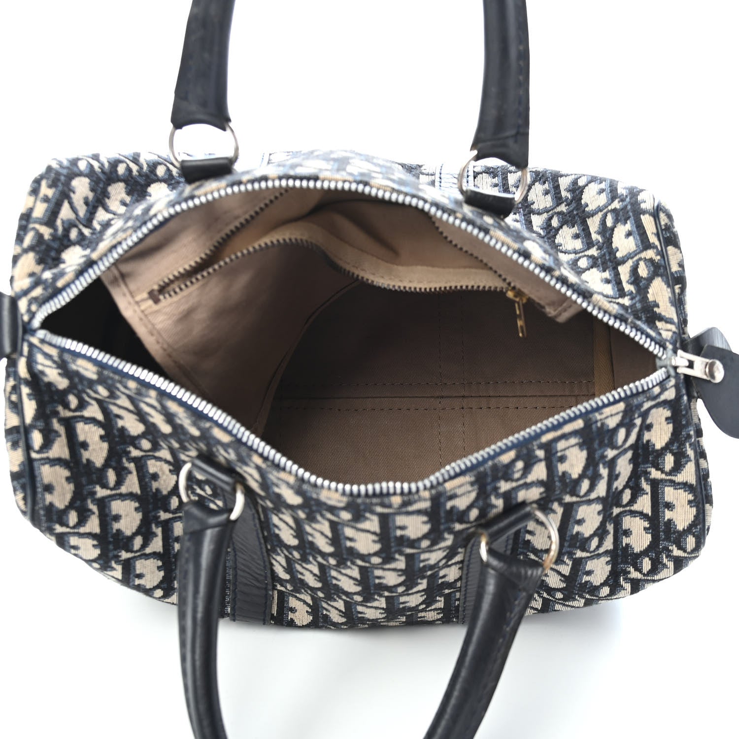Christian Dior Monogram Boston Navy Blue 5 of 8
