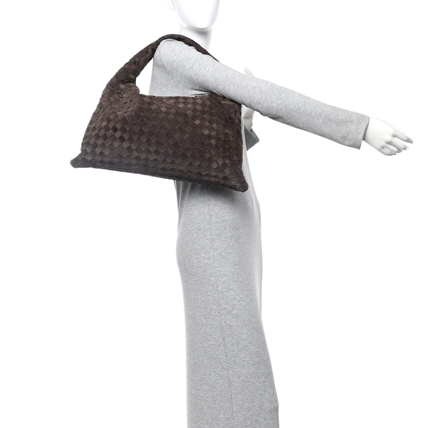 Bottega Veneta Suede Intrecciato Small Hop Fondant 3 of 19