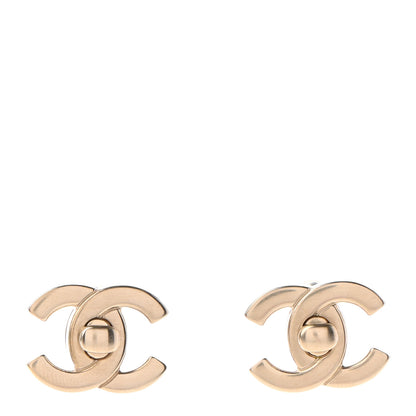 Chanel Metal CC Turnlock Interchangeable Earrings Gold 1 of 9