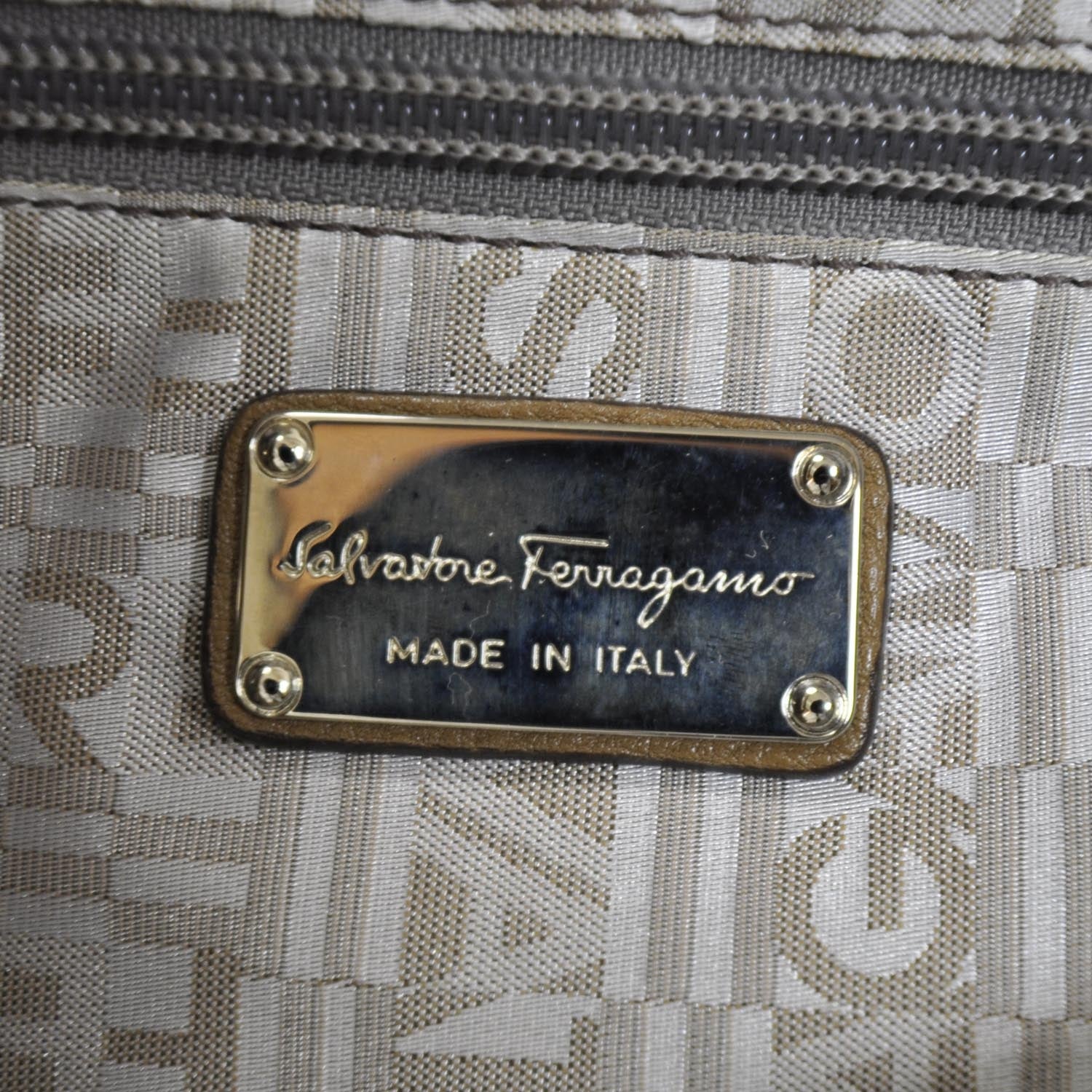 FASHIONPHILE SALVATOREFERRAGAMOCalfskinGanciniBuckleHoboTan 7 of 9