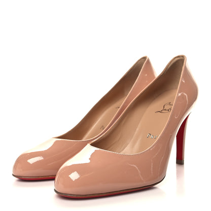 Christian Louboutin Patent Simple 100 Pumps 37 Nude 3 of 9
