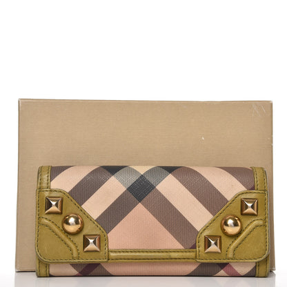 Burberry Nova Check Mega Stud Continental Wallet Green 12 of 12