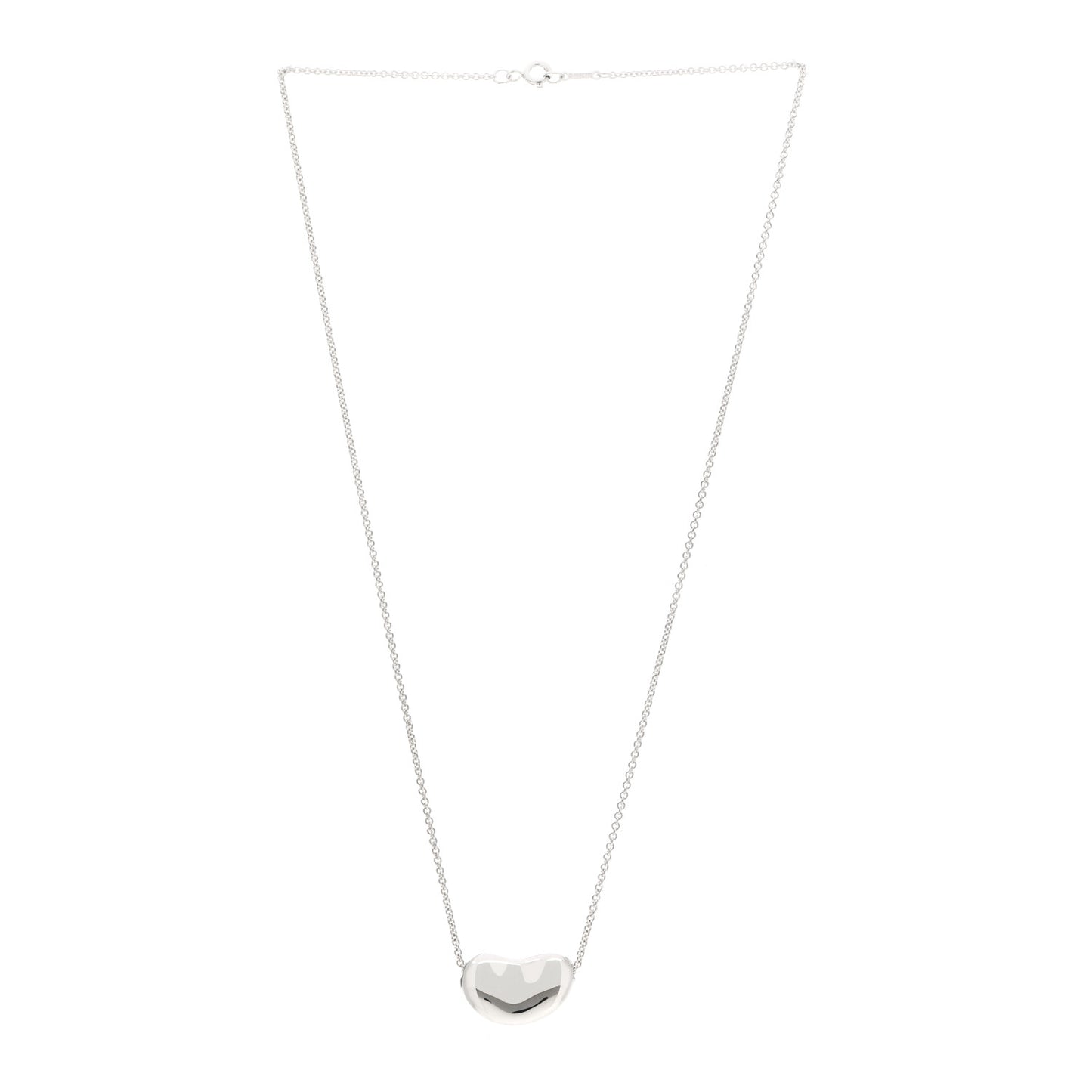 Sterling Silver 20mm Elsa Peretti Bean Pendant Necklace