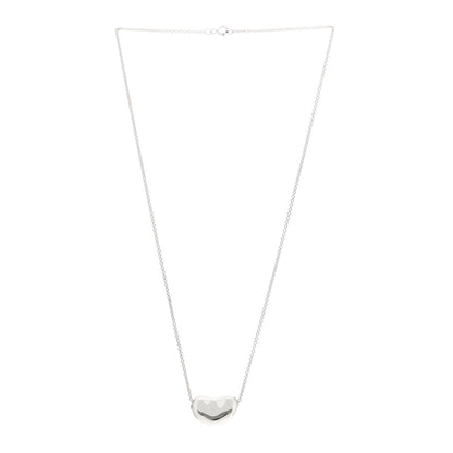 Tiffany Sterling Silver 20mm Elsa Peretti Bean Pendant Necklace 3 of 6