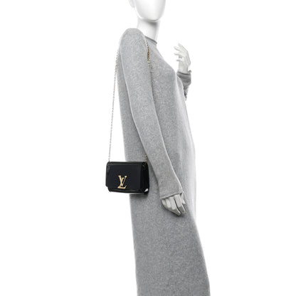 Louis Vuitton Patent Louise PM Chain Clutch Black 2 of 10