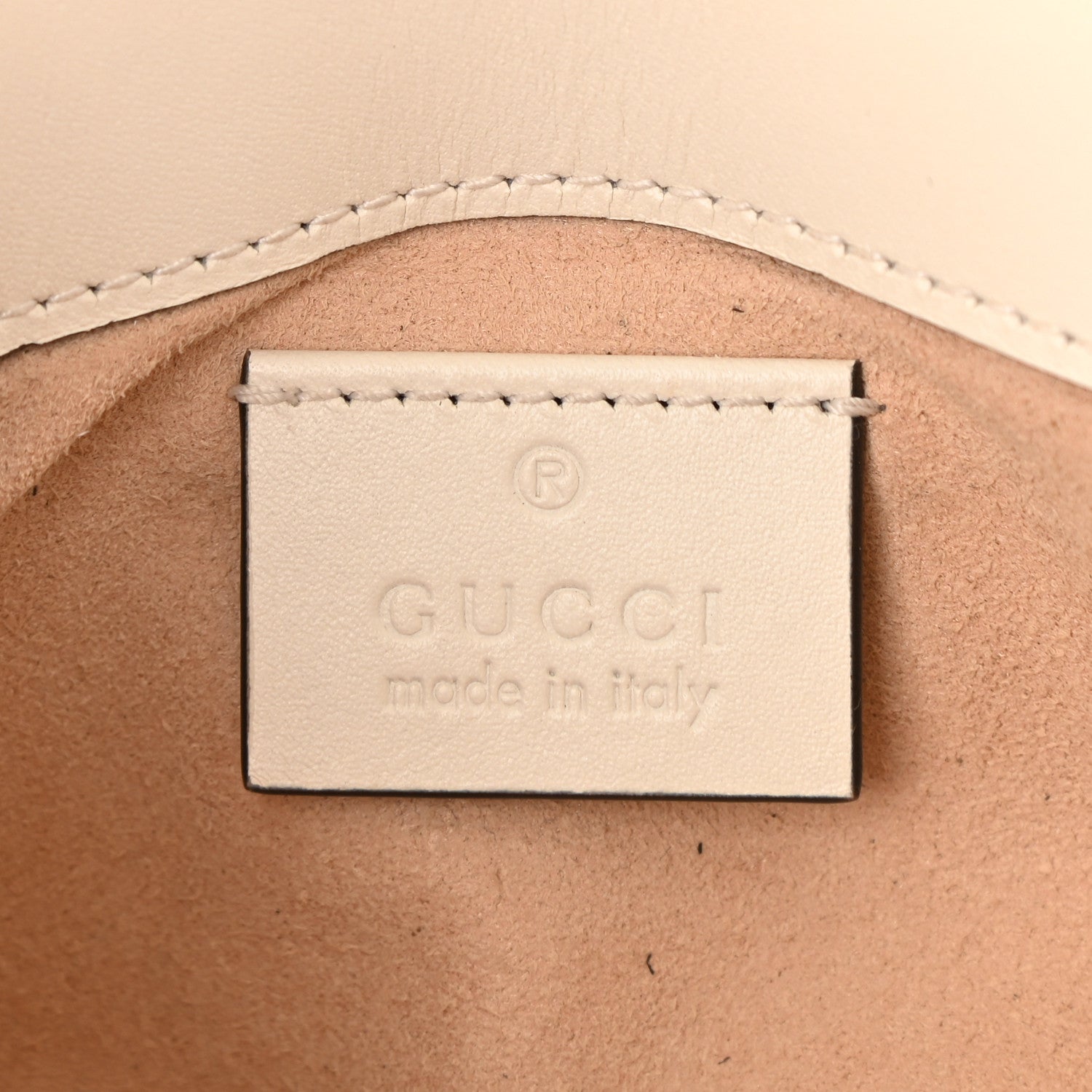 Gucci Calfskin Matelasse Super Mini GG Marmont Shoulder Bag White 6 of 10