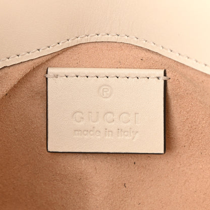 Gucci Calfskin Matelasse Super Mini GG Marmont Shoulder Bag White 6 of 10