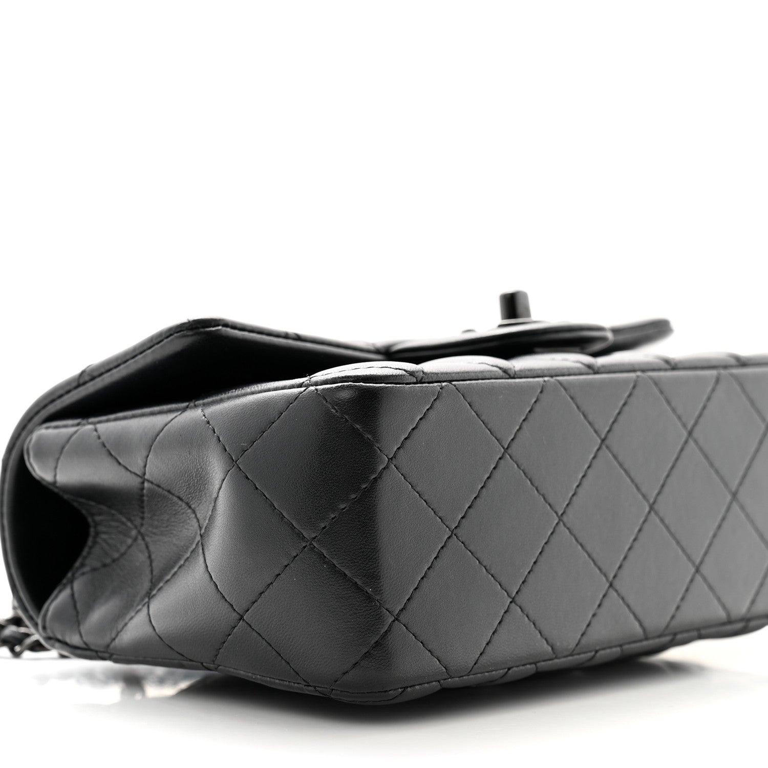 Chanel Lambskin Quilted Mini Top Handle Rectangular Flap So Black 9 of 11