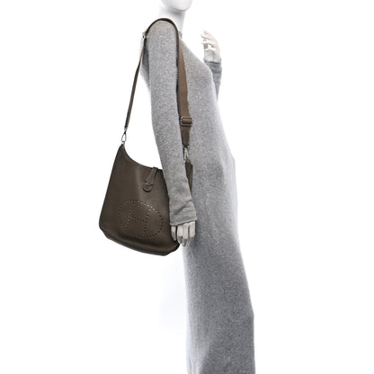 Hermes Taurillon Clemence EVELYNE III PM Etoupe 2 of 11