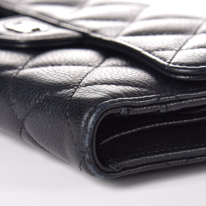 Chanel Caviar Quilted Large Flap Wallet Black 9 of 9
