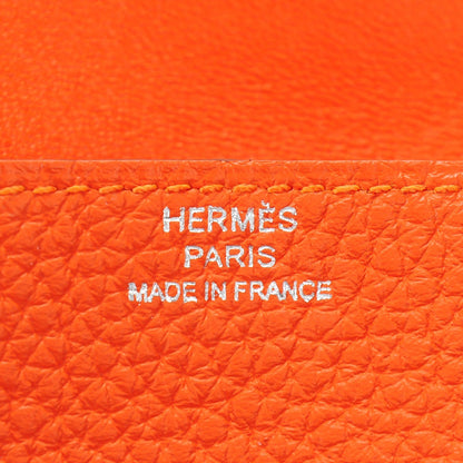 Hermes Togo Dogon Card Case Key Holder Feu 6 of 7