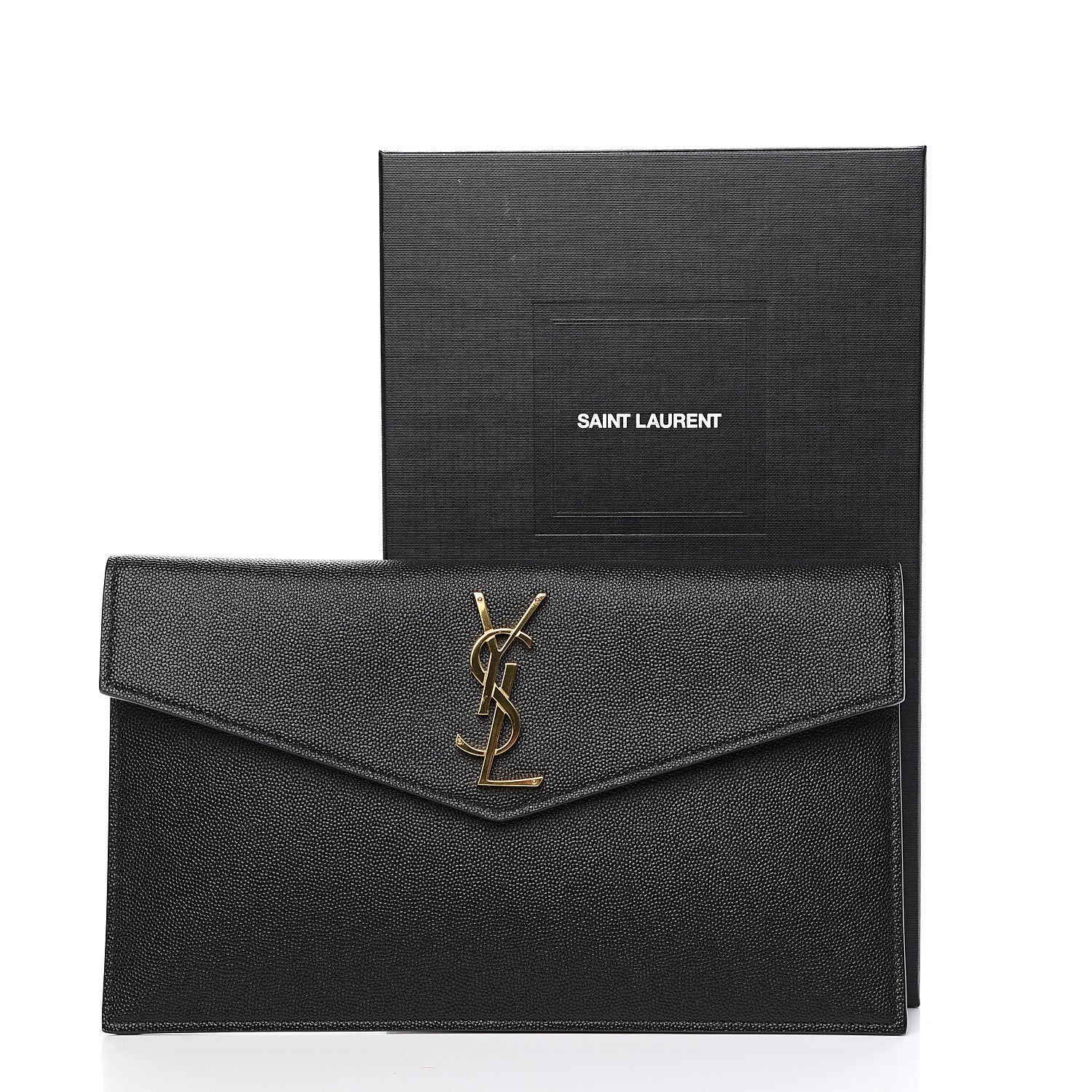 Saint Laurent Grain De Poudre Uptown Pouch Black 6 of 6