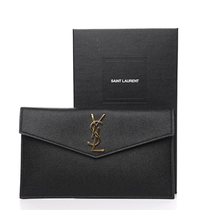Saint Laurent Grain De Poudre Uptown Pouch Black 6 of 6