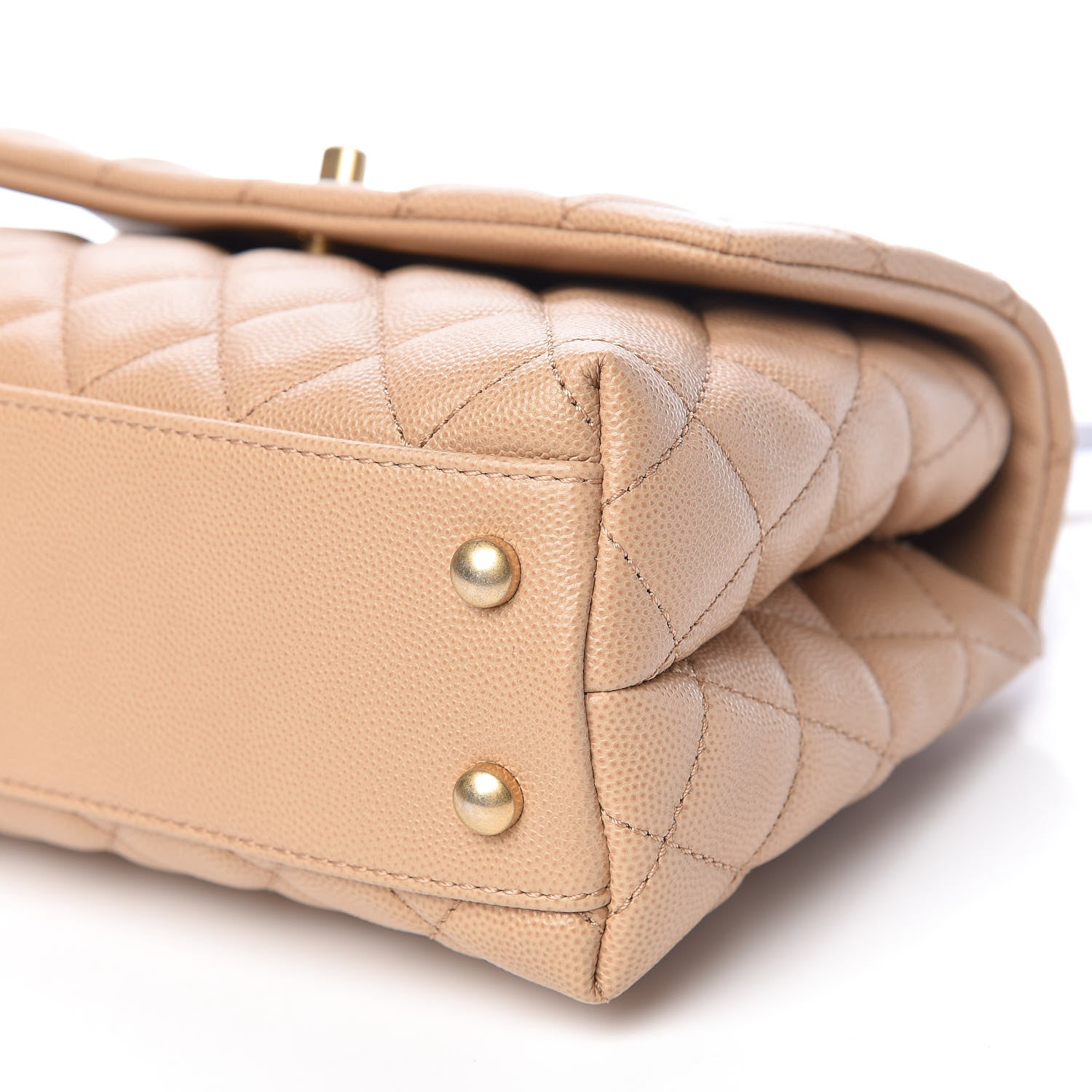 Chanel Caviar Quilted Mini Coco Handle Flap Beige 6 of 11