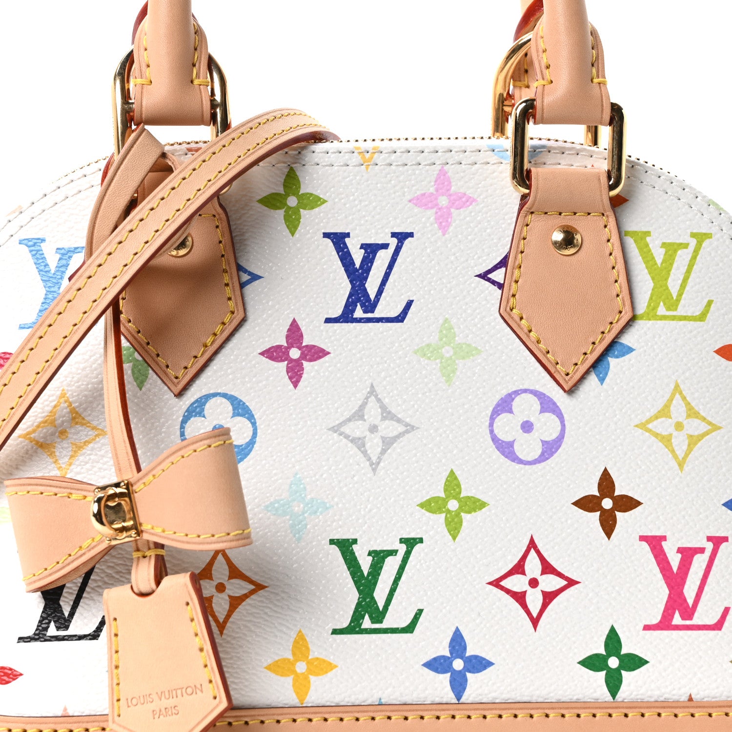 Louis Vuitton LV x TM Monogram Multicolor Alma BB White 7 of 9