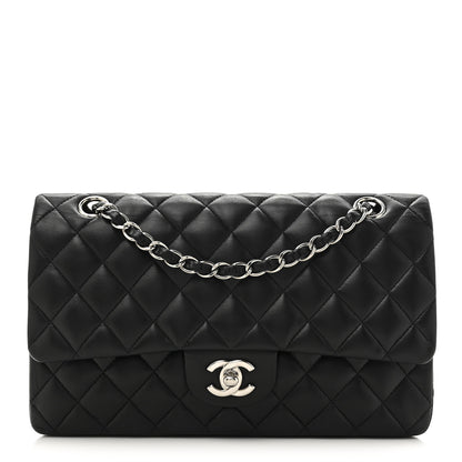 Chanel Lambskin Quilted Medium Double Flap Black 1 of 18