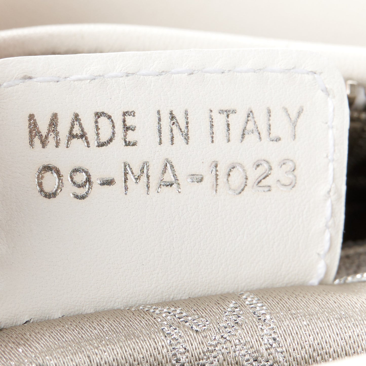 Lambskin Studded Cannage Medium Lady Dior White