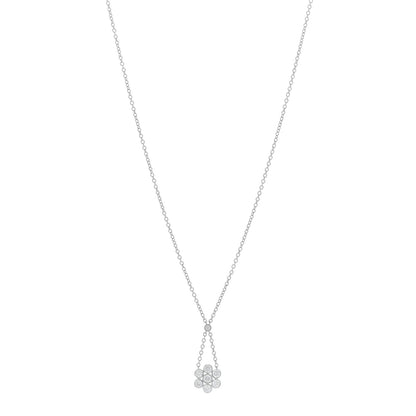 Tiffany Platinum Diamond Enchant Flower Drop Pendant Necklace 1 of 4