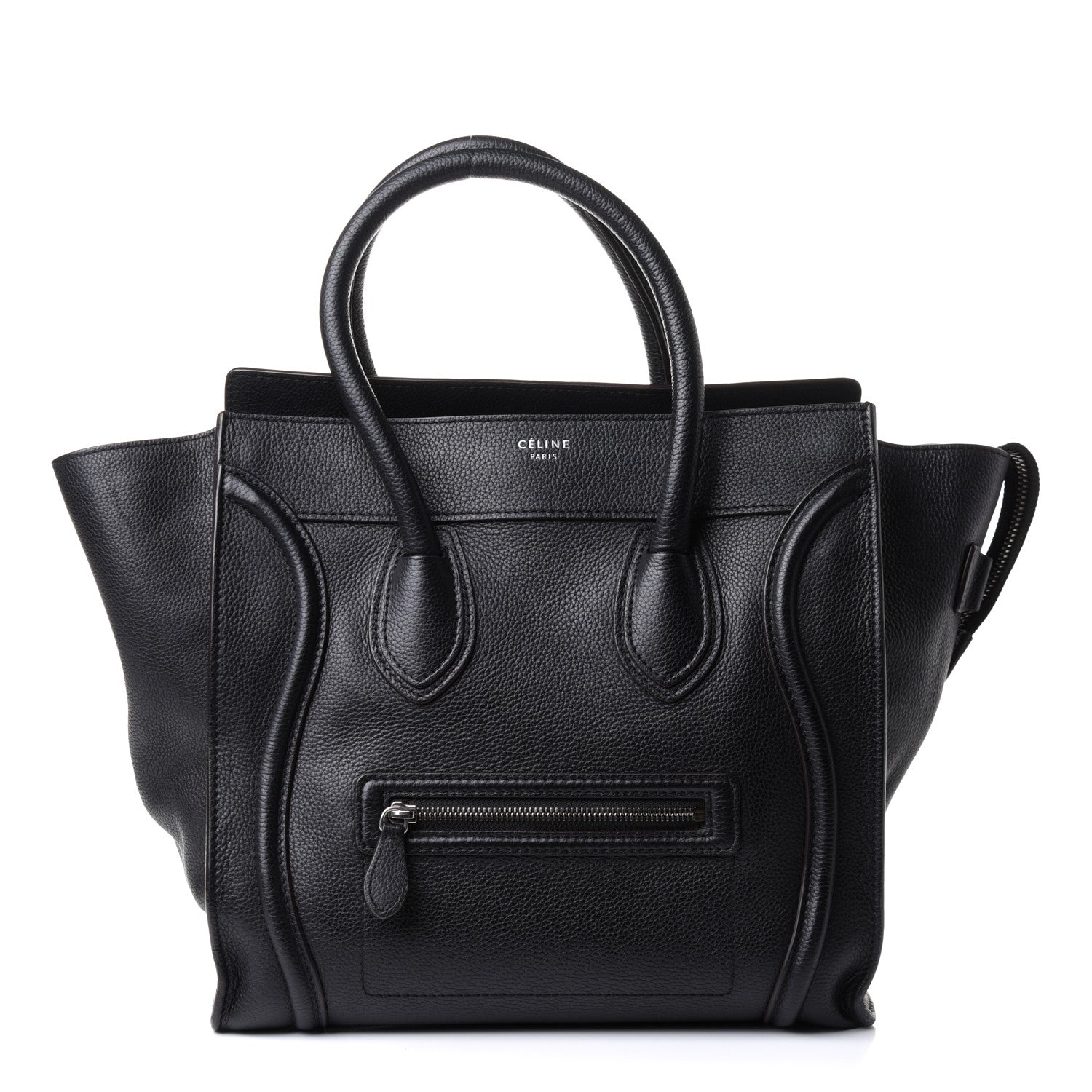 Celine Drummed Calfskin Mini Luggage Black 1 of 11