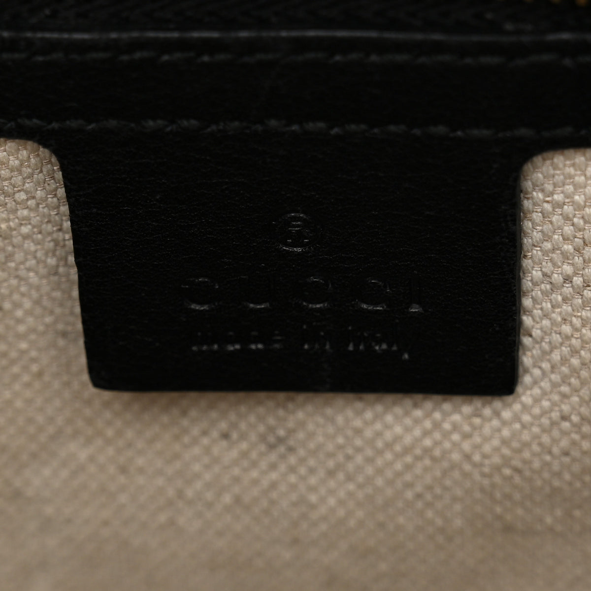 Guccissima Mini Bree Top Handle Bag Black