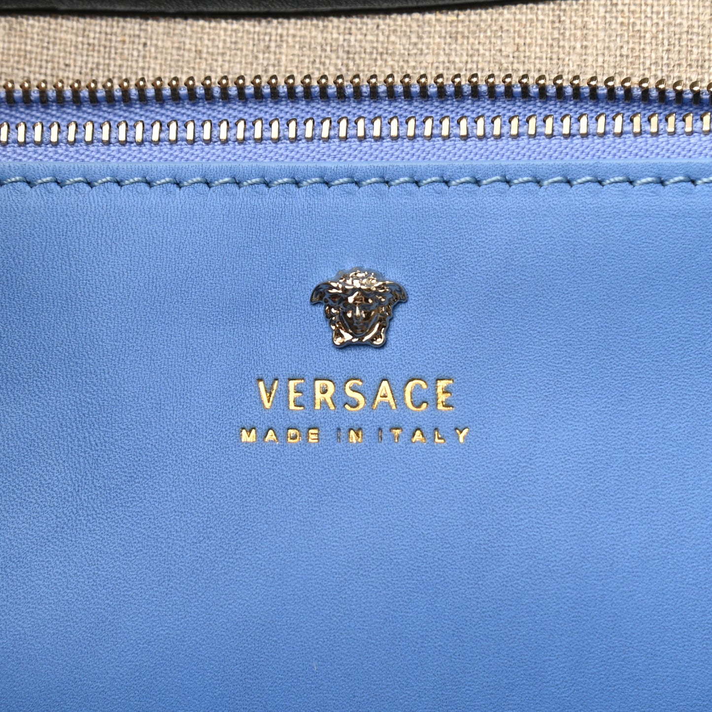 Calfskin Large Palazzo Empire Bag Blue Multicolor