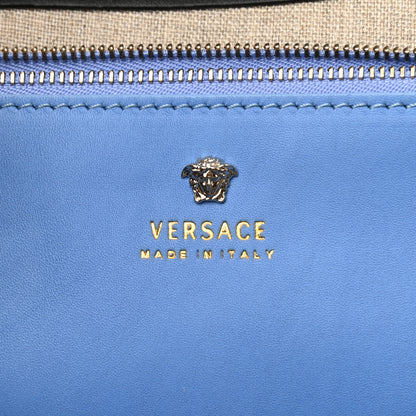 Versace Calfskin Large Palazzo Empire Bag Blue Multicolor 5 of 13