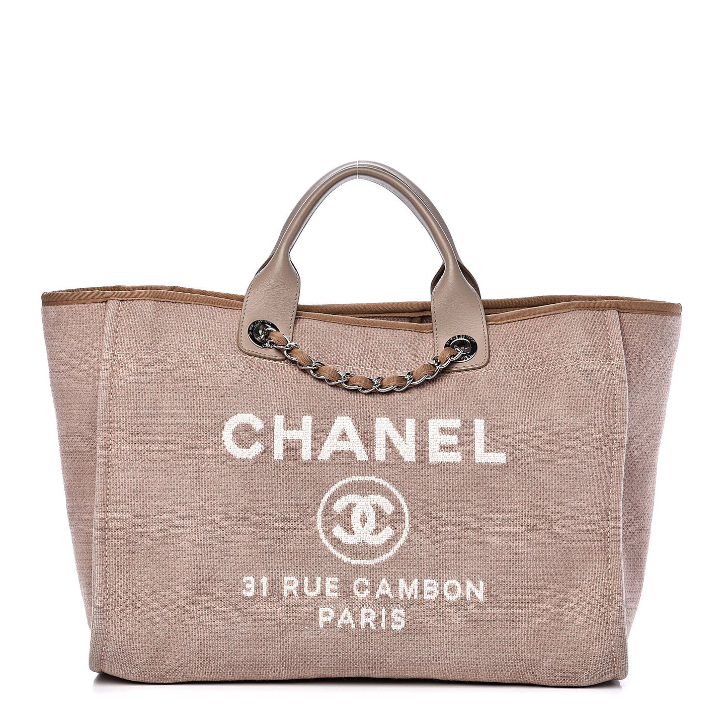 Canvas Medium Deauville Tote Beige