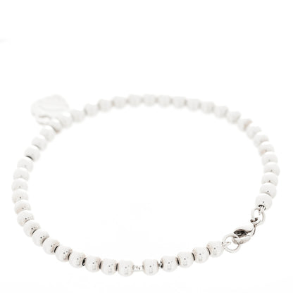 Tiffany Sterling Silver 4mm Return to Tiffany Heart Tag Bead Bracelet 2 of 3