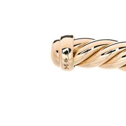 David Yurman 18K Yellow Gold Diamond 4mm Cablespira Flex Station Bracelet 4 of 4