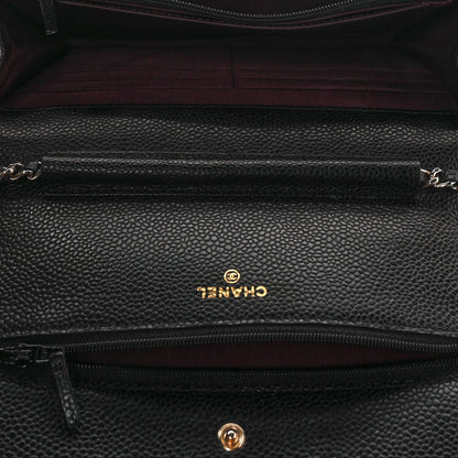 Chanel Caviar Quilted Wallet On Chain WOC Black 5 of 10
