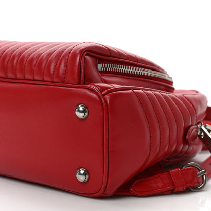 Prada Soft Calfskin Impunture Diagramme Day Backpack Fuoco 8 of 10