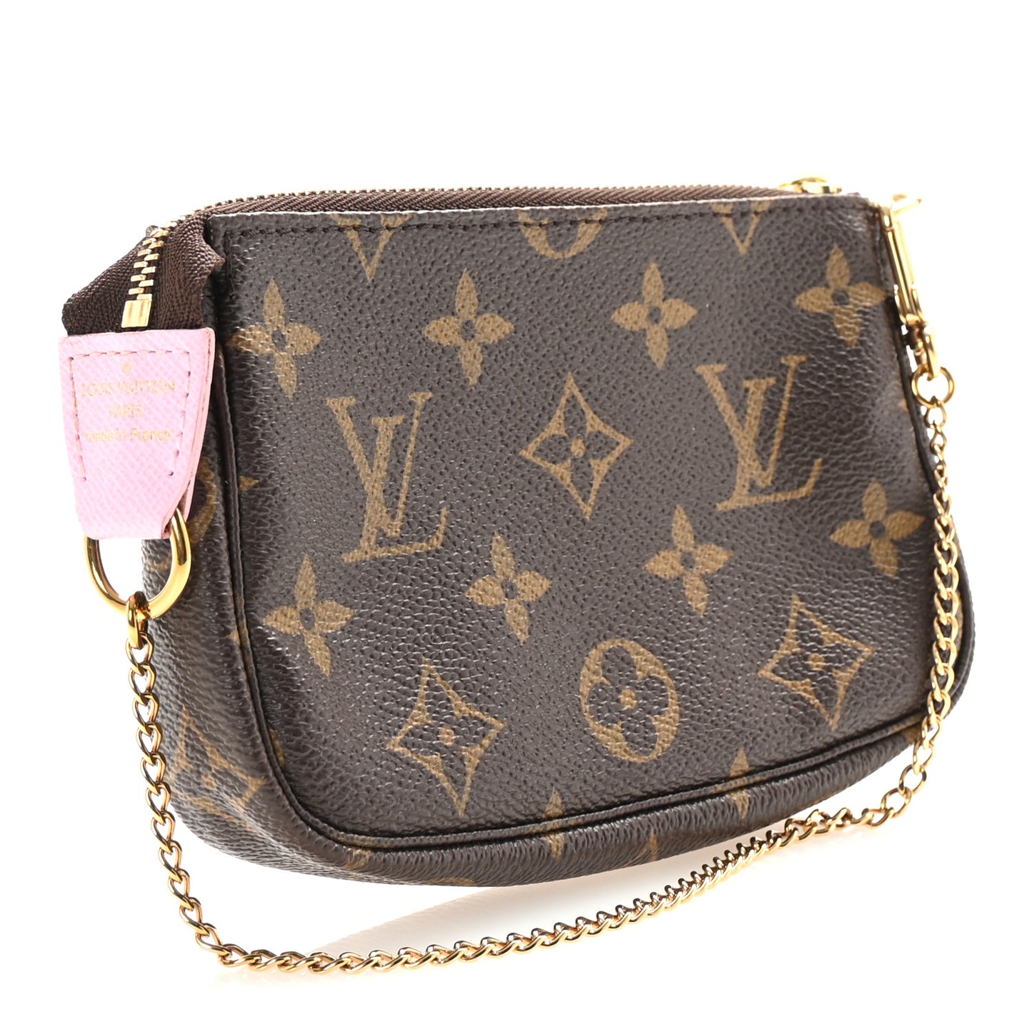 Monogram 2016 Christmas Animation Mini Pochette Accessories Rose Ballerine