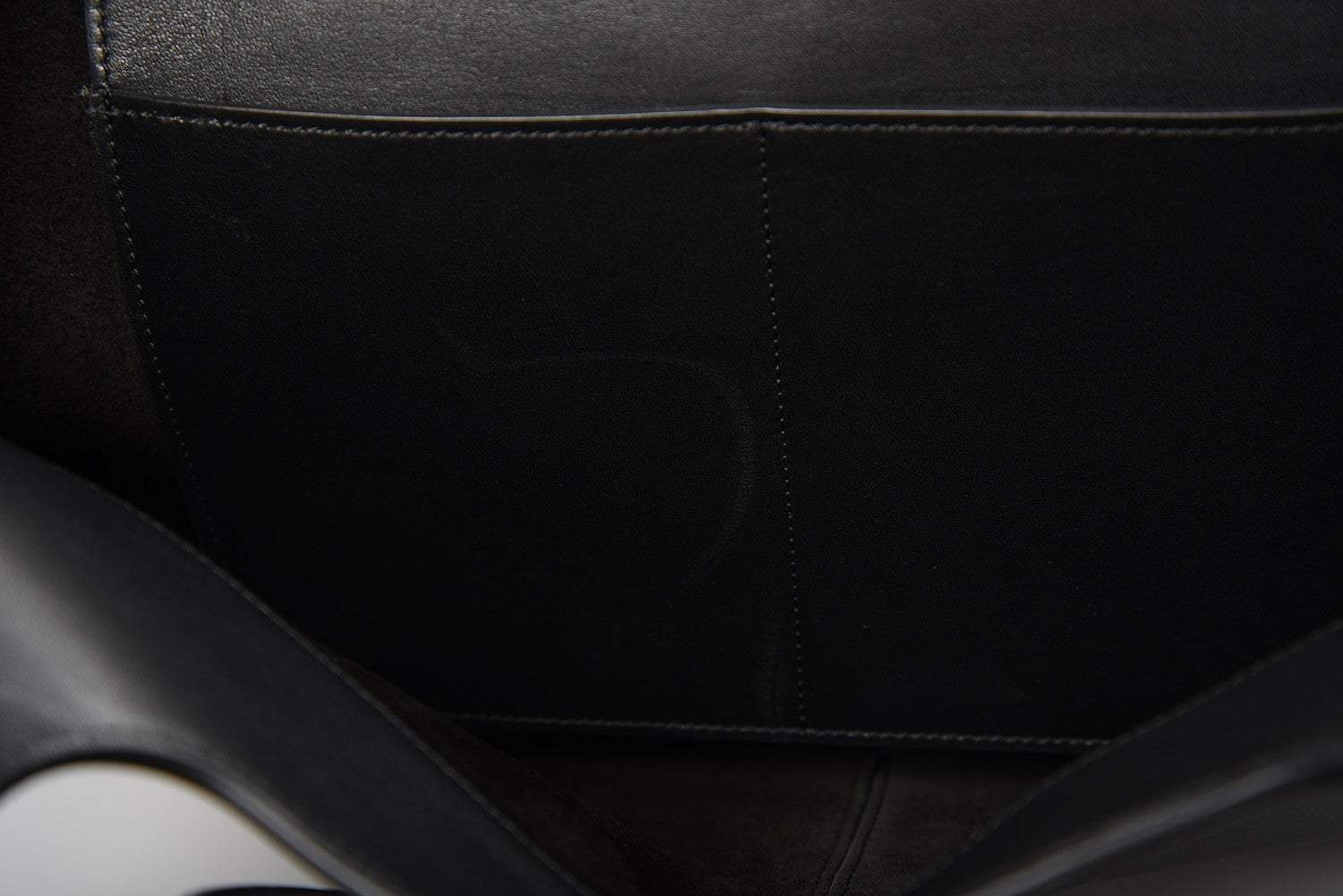 Celine Supple Natural Calfskin Medium Tri-Fold Bag Black 9 of 13