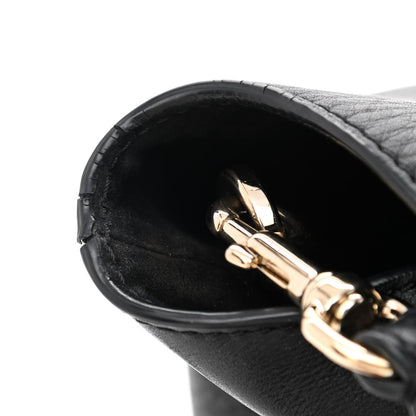 Valentino Garavani Calfskin Small Rockstud Demilune Double Handle Satchel Black 14 of 14