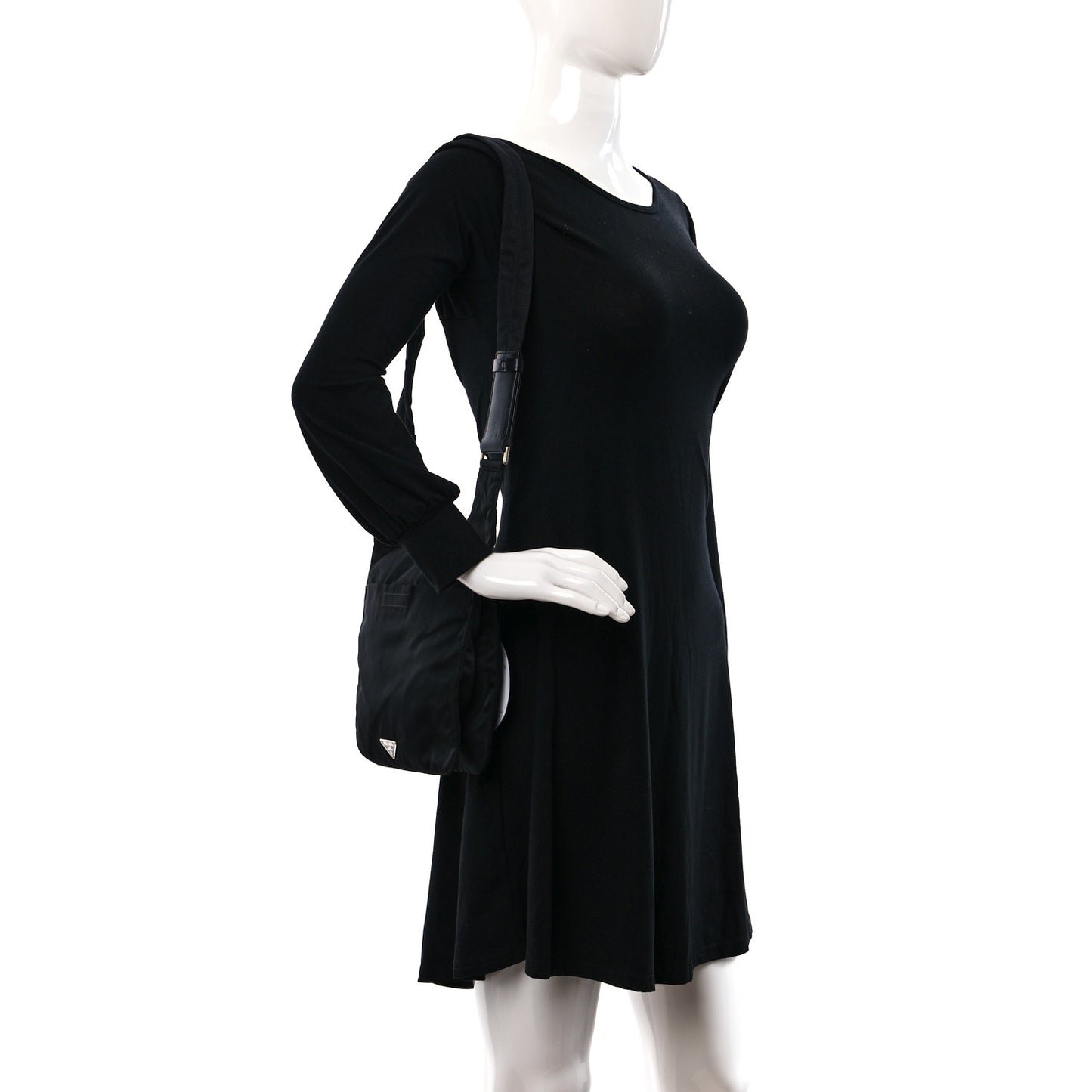 Tessuto Nylon Sport Shoulder Bag Black