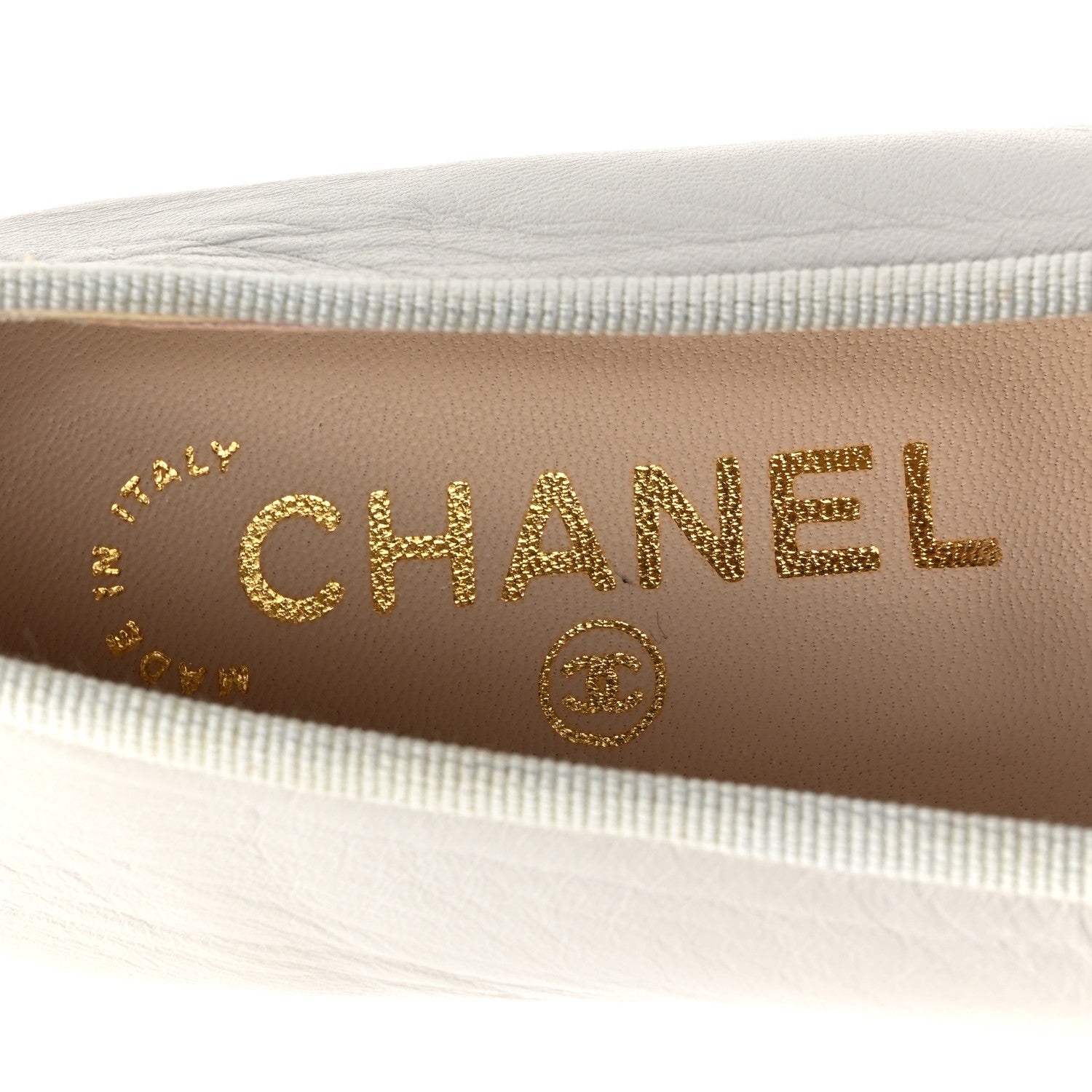 Chanel Lambskin Cap Toe CC Ballerina Flats 36.5 Grey Black 8 of 8