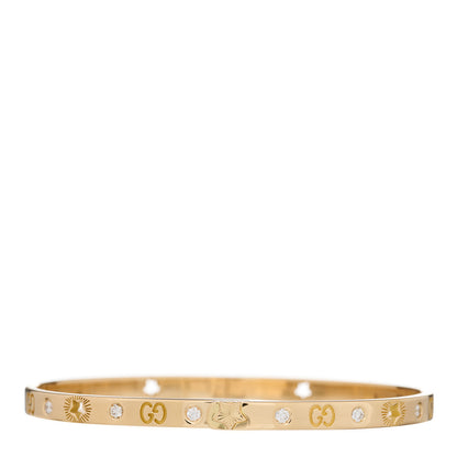 Gucci 18K Yellow Gold Diamond Icon Stars Bracelet 1 of 5