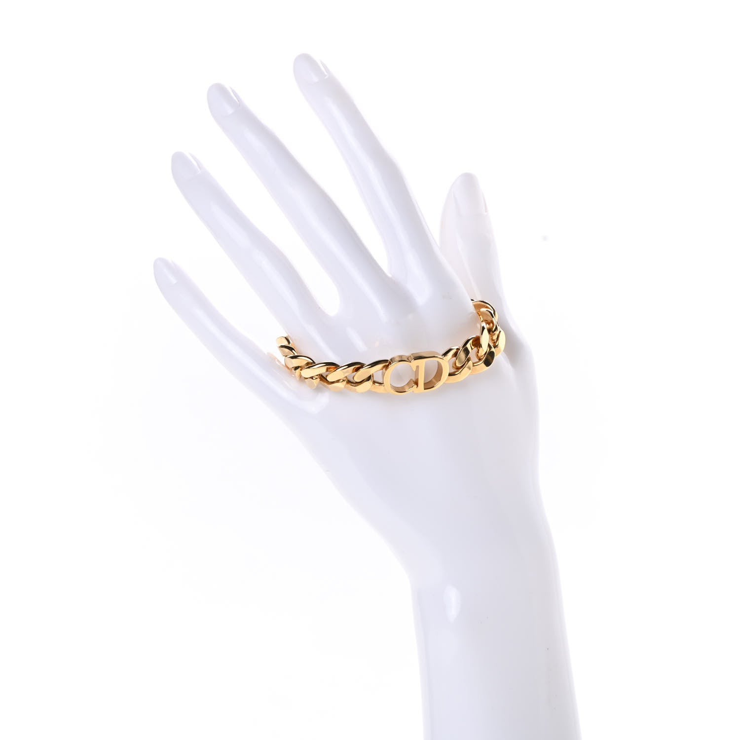 Christian Dior Metal Danseuse Etoile Chain Bracelet Gold 2 of 4