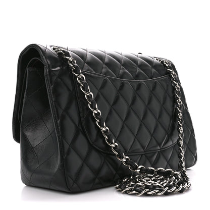 Chanel Lambskin Quilted Jumbo Double Flap Black 3 of 11