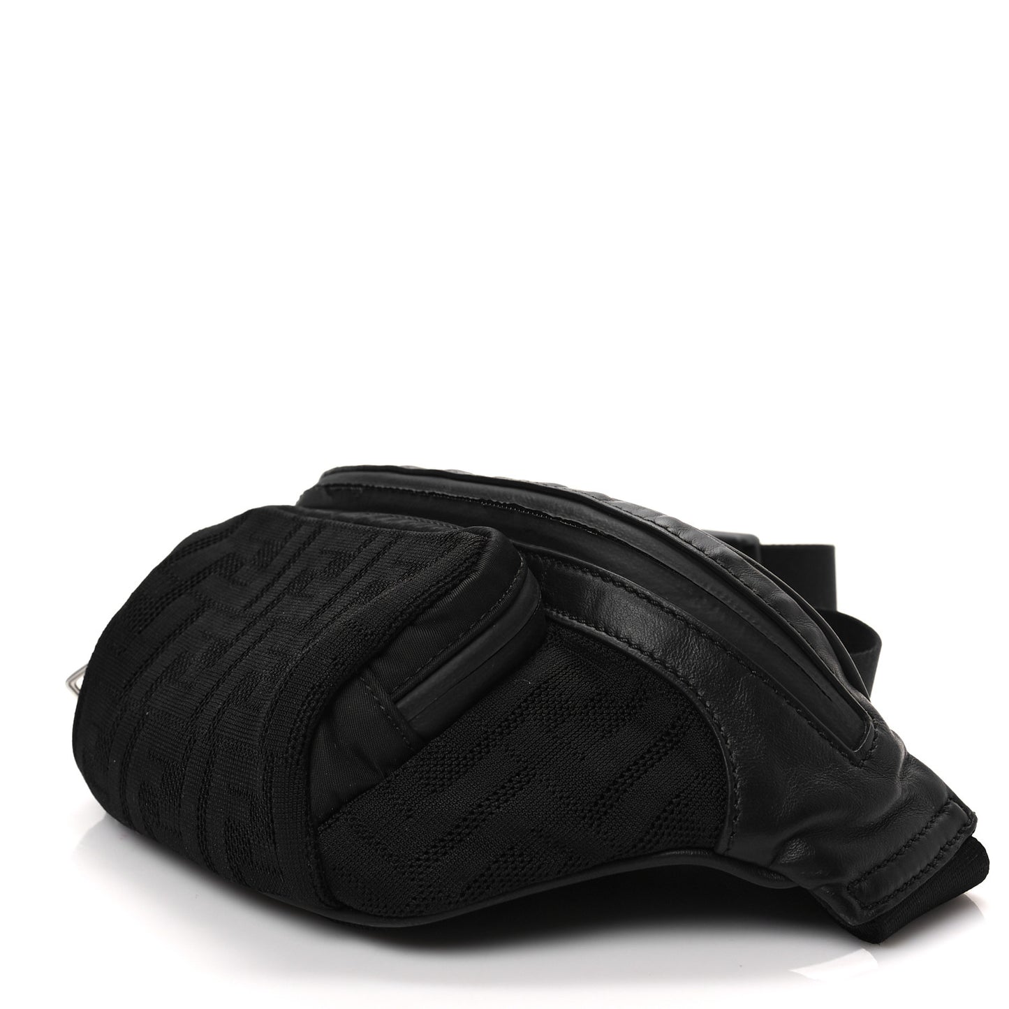 Neoprene Mesh Vitello Grace FF Pocket Belt Bag Black