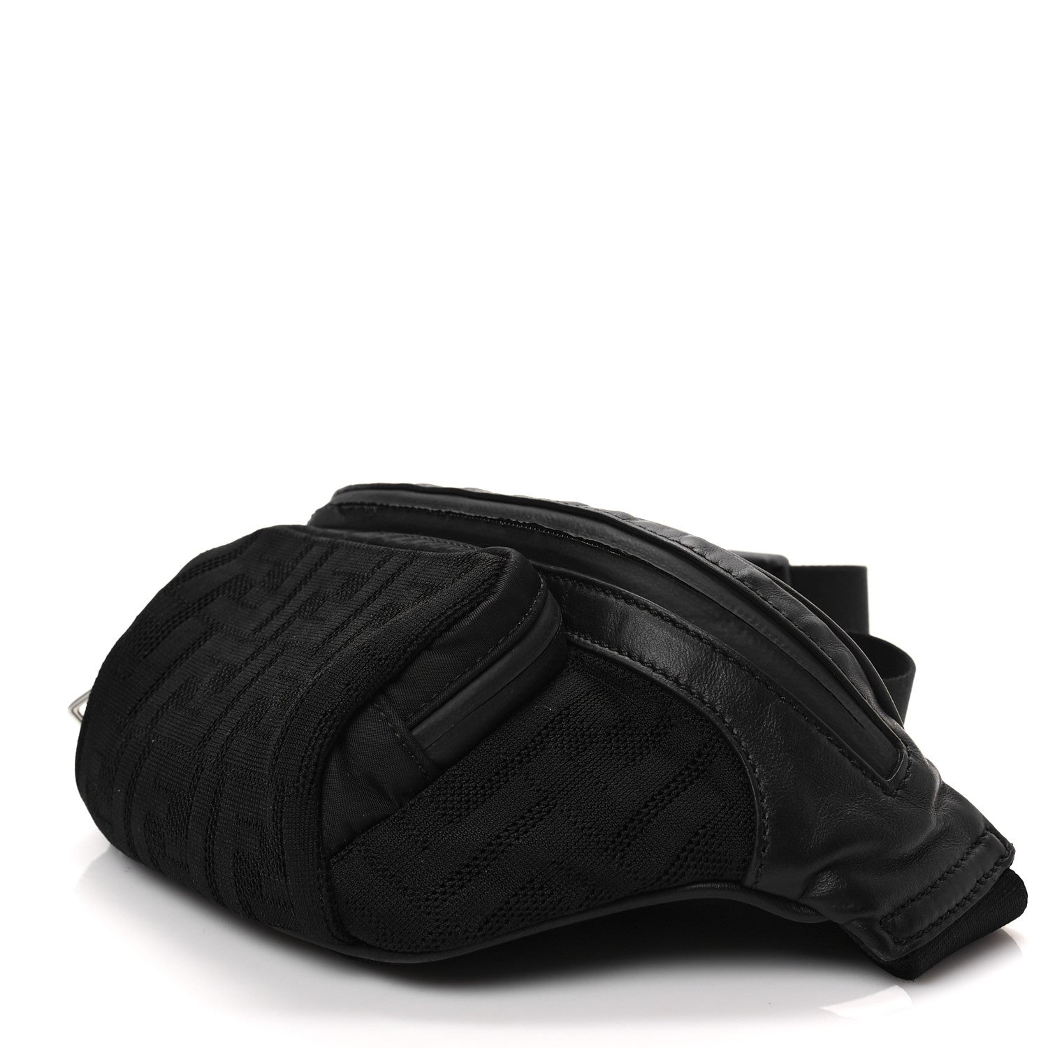 Fendi Neoprene Mesh Vitello Grace FF Pocket Belt Bag Black 7 of 7