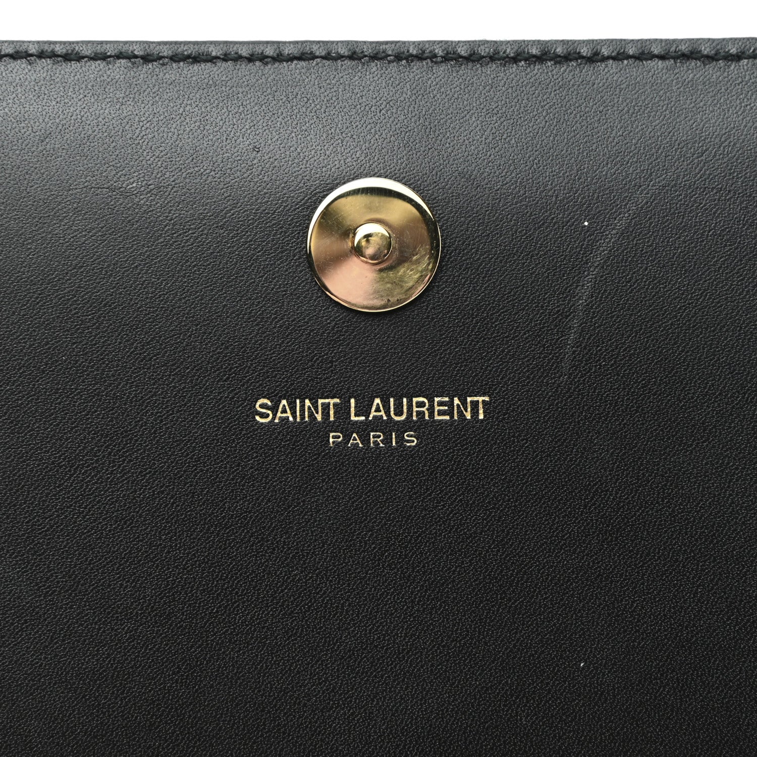 Saint Laurent Calfskin Classic Monogram Cassandre Clutch Black 6 of 10
